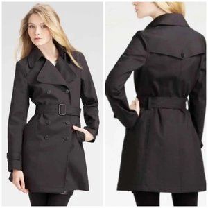 New York & Company Double Breasted Wool Blend Pea Coat Charcoal, Women's Size M